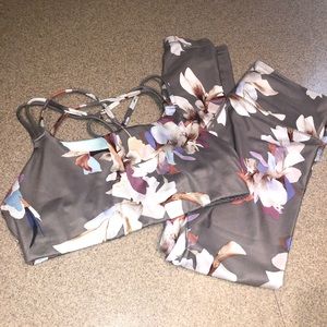 Athleta bra and matching 3/4 leggings